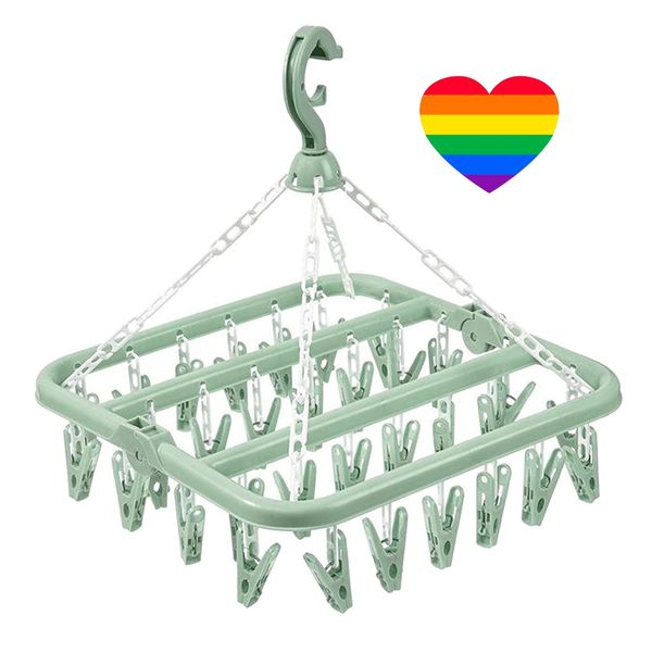 Home Foldable Underwear &amp; Socks Dryer Hanger with Heart Sticker