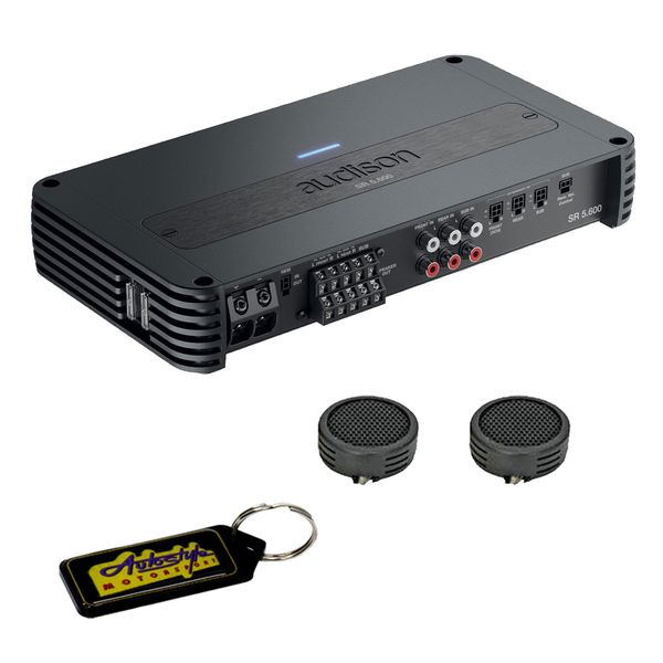 Audison SR 5.600 1000w 5 Channel Amplifier &amp; Evo Tweeters &amp; Gel Key Holder
