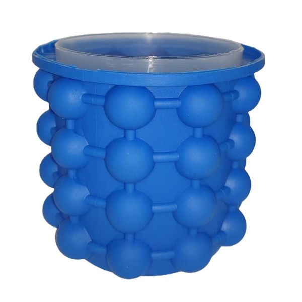 Ice Cube Mold Ice Trays &amp; Large Silicone Ice Bucket