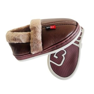 Kids Polyester Fleece Slipper Loafers