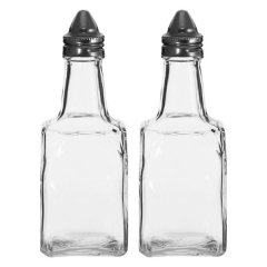 Regent Square Oil &amp; Vinegar Bottles On Wire Stand, 200Ml (180X116X58Mm)