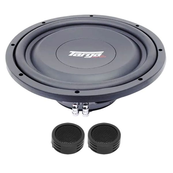 Targa Competition TG-12DFC 12" 3000w Slim Subwoofer &amp; Evo Tweeters