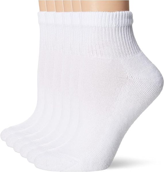 Womens Ankle Socks, Comfort Toe Seamed, 6-pack