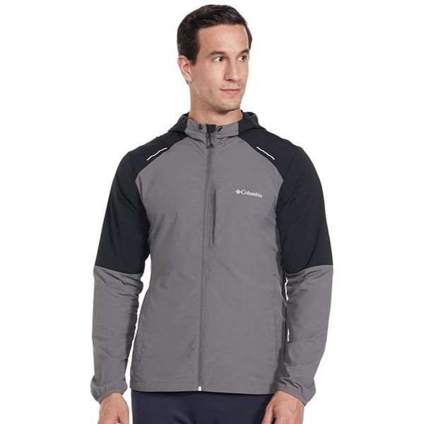 Columbia Men's Columbia Tech Nylon Hoodie Black City Grey
