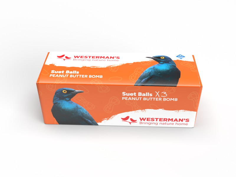 Westerman's 3 x Suet Balls Peanut Butter Flavour