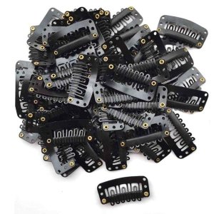 Wig/ Extension Clips Black - Pack of 48