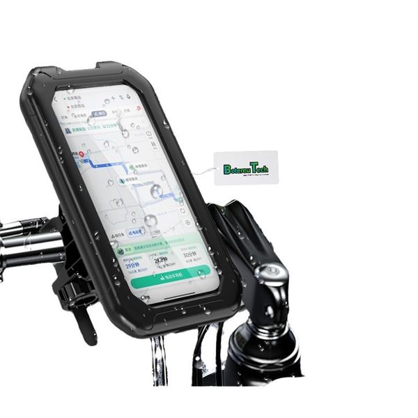BotereuTech Motorcycle Phone Holder Waterproof Case Black