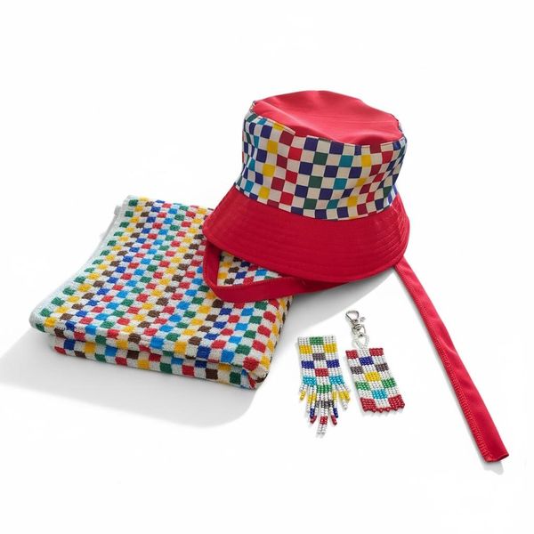 Zulu Amabhinca Blocks Set - Towel, Bucket Hat, Beaded Key Ring &amp; Pin