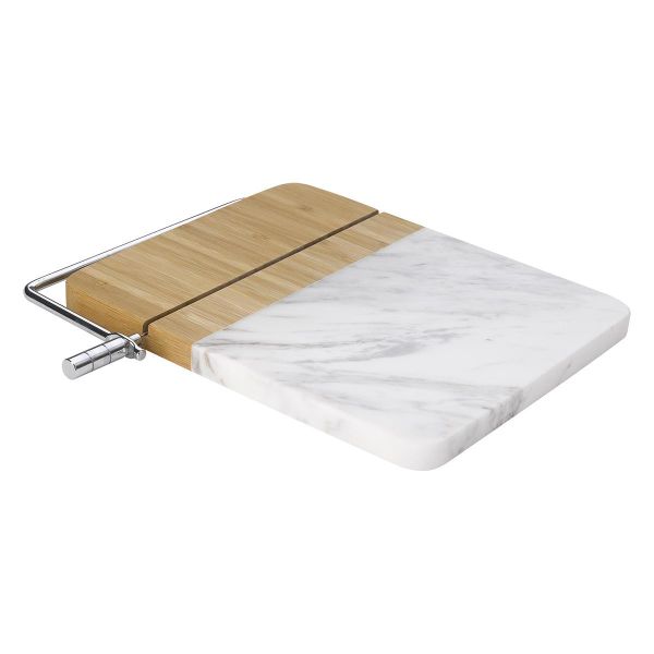 Bamboo and Marble Rectangular Cheese Slicer