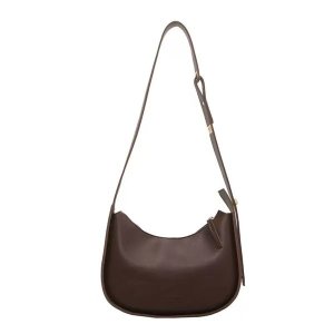 Women's Vintage Shoulder Bag Half-Moon Crossbody Bag Suitable for Daily Use