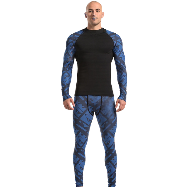 Men's Fitness Compression Set Tight &amp; Long Sleeve Shirt - Sweat-Wicking Gym