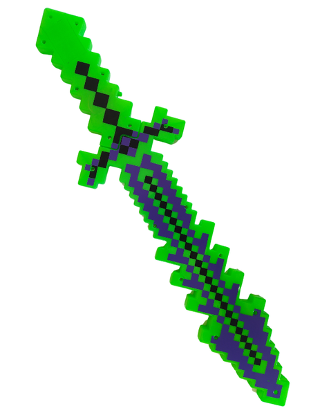 Toy Sword with Lights and Fighting Sounds - Minecraft Inspired - Green