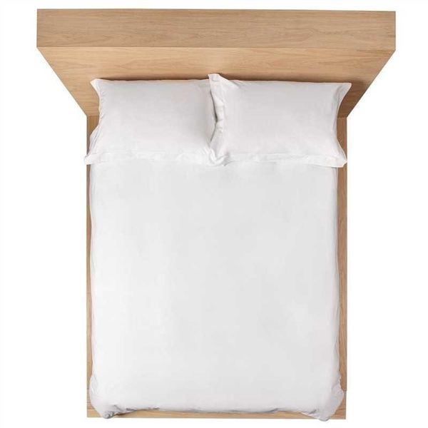 Miss Lyn 400 Thread Count Satin Oxford Duvet Cover in White