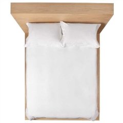 Miss Lyn 200 Thread Count Satin Oxford Duvet Cover in White