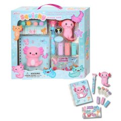 Hot Focus Kawaii Axolotl Squishy Journal 11Pc Stationery Set