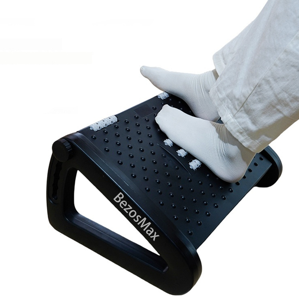 BezosMax Ergonomic Foot Rest Massage Roller Portable -6 Heights