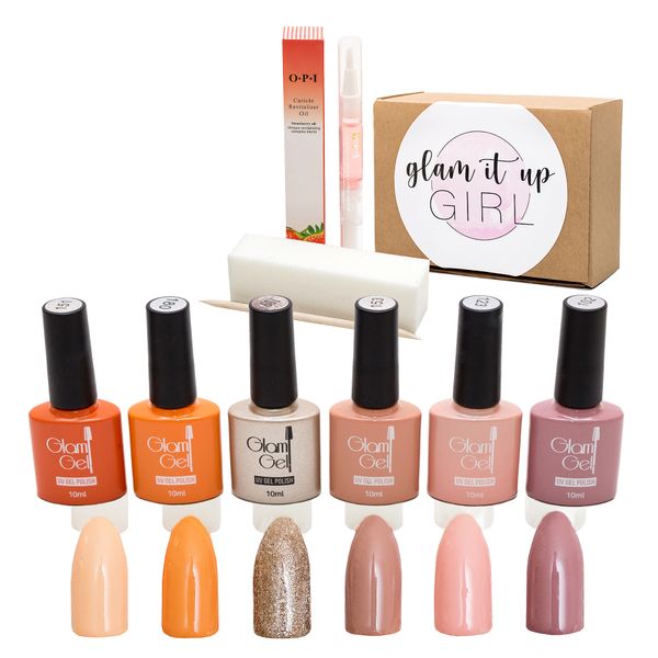 Glam Gel/High Quality Uv/Led Gel Nail Polish 6 Piece - New York