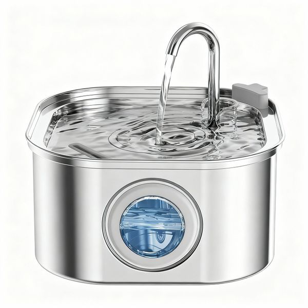 Stainless Steel Ultra Quiet Pet Fountain 3.2L Larger