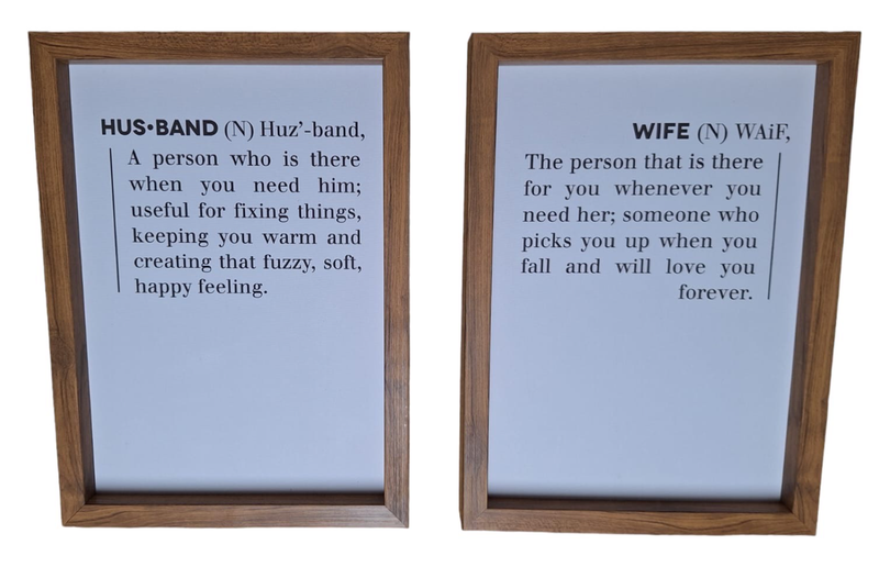 Wall Art - Husband &amp; Wife Combo Definition