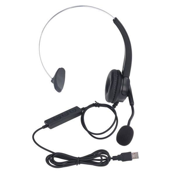 Ergonomic Wired Call Center Headset with Noise Reduction for Home Office &amp; Telemarketing
