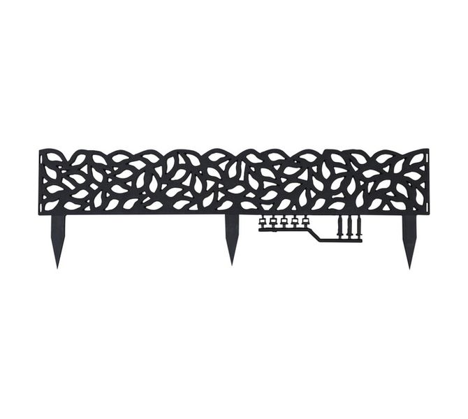 Garden Edging Falling Leave Decorative Screen Charcoal 150 x 900 x 7 mm