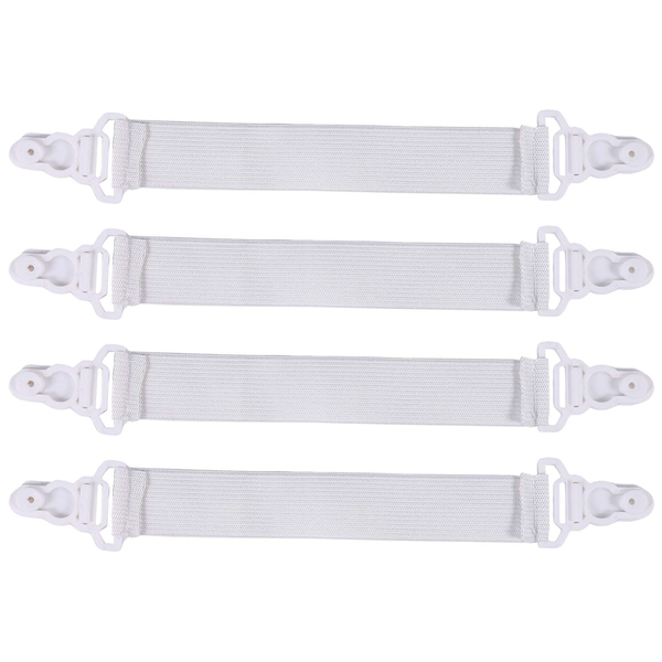 Set Of 4 Elastic Bedspread Bed Sheet Bedspreads Stretchers Spanner Straps