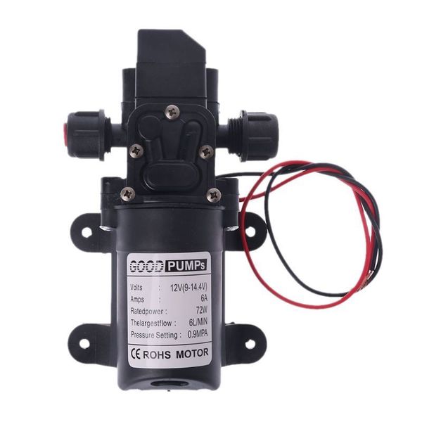 12V 60W Diaphragm Pump, 5L/min 131PSI Self-Priming for RV/Boat/Garden