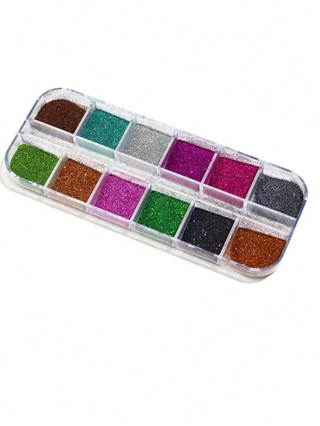 Nail Powder Aurora Nail Powder Holographic Mirror Effect Rainbow