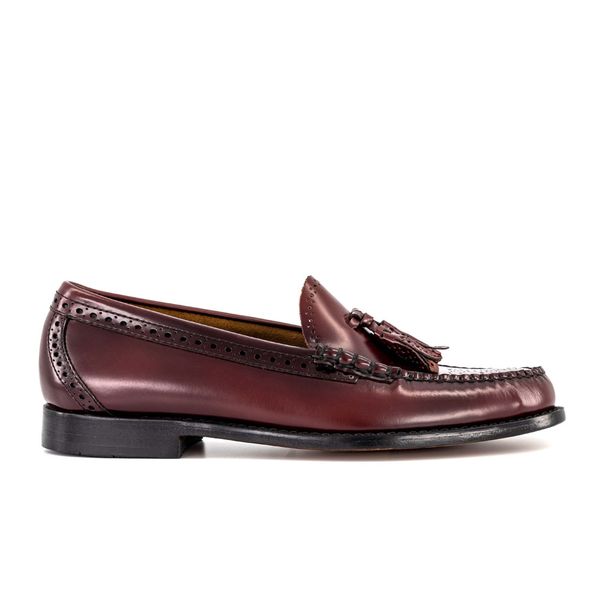 G.H Bass &amp; Co - Larkin Brouge Mens Pull On Formal Shoes - Wine LTHR
