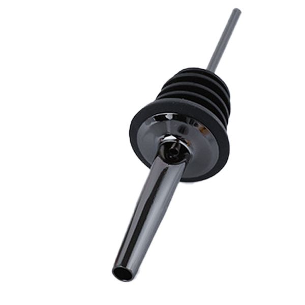 Black Wine Pourer&amp;Stopper Set-Leak-Proof Universal Bottle Seal