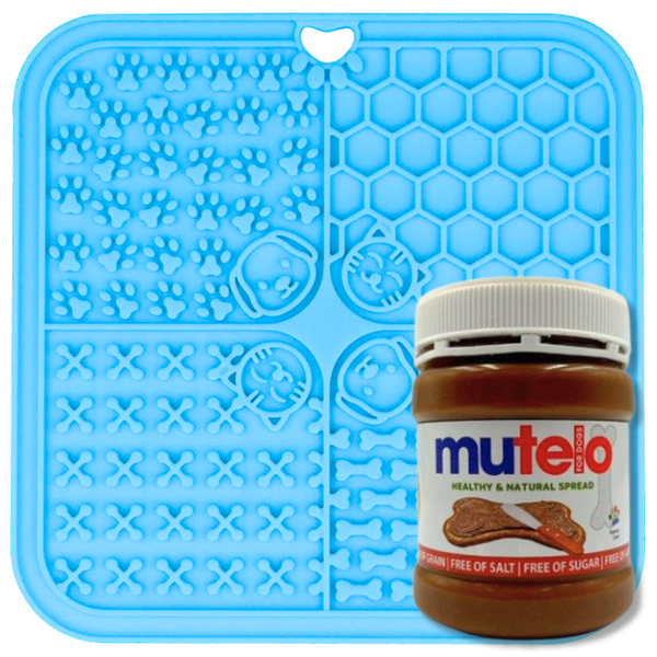 Large Lick Mat (20CM) With Doggy Mutelo - For Bath Time, Play Time And More