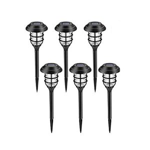 Outdoor Waterproof LED Solar Garden Pathway Lights - Pack of 6