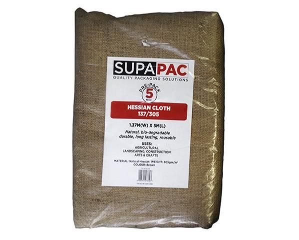 Supa Prepack Hessian Cloth - 183cmx3m (214gsm)
