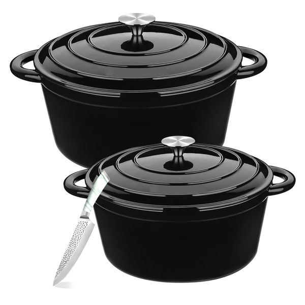 Signature Classic Round Casserole Pot Set - 24cm - 20cm - Set of 3