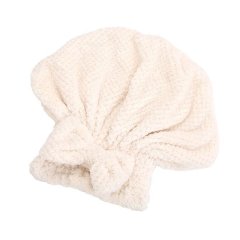Hair Wrap Bowknot Turban Towels Cap - White