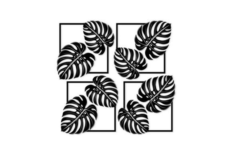 Monstera Leaf Wall Art- 4 Panel