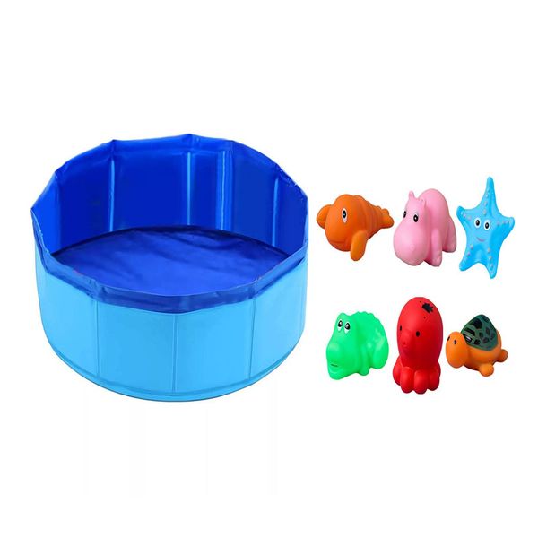 Foldable multifunctional bathing and cleaning pet pool