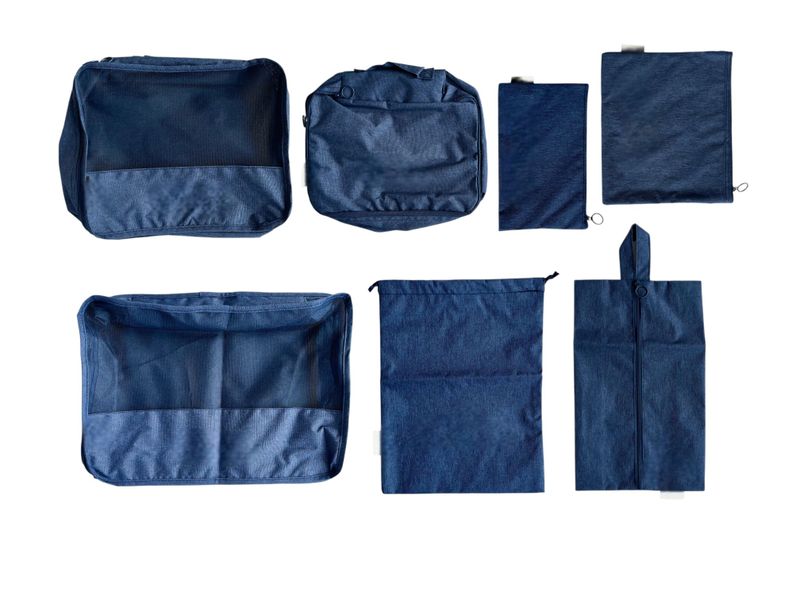 7 Piece Travel Packing Organiser Bags Set - Water Resistant