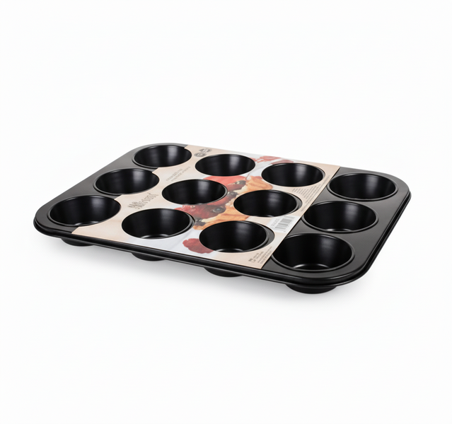 Hillhouse Non-Stick 12-Hole Muffin Pan for Even Baking