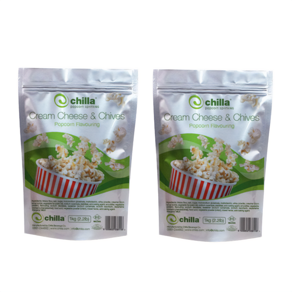 Chilla - Pack of 2 - Sour Cream &amp; Chives Popcorn Salt 1kg