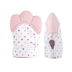 Baby Teething Mitten Glove- Pink