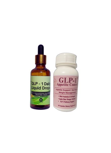 GLP-1 Daily Drops &amp; GLP-1 Collagen &amp; Probiotics Capsules
