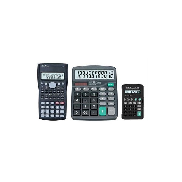 Sentry Triple Pack Home and Office Calculators - Desktop Calculator