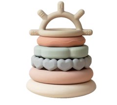 Soft Teething Toys, Stacking Ring Toys for Boys and Girls,6-Piece Set