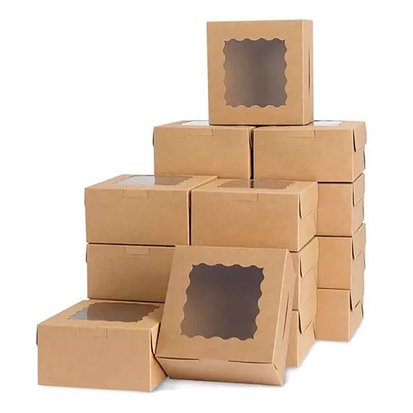 30PCS Cookie Boxes Bakery Boxes with Window Mini Cake Boxes Dessert Boxes