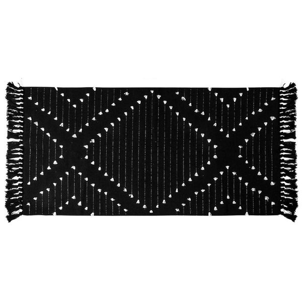 Boho Rug 70x160cm - Washable Hallway Mat with Tassels