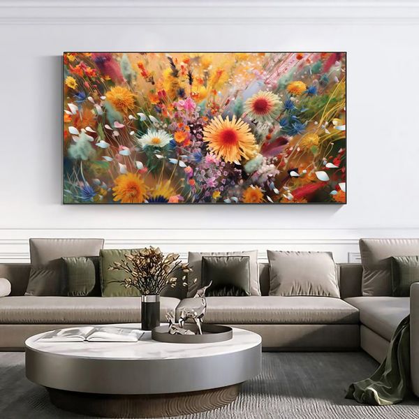hest measurements: Canvas Wall Art - Wildfire Kaleidoscope Abstract - 0317