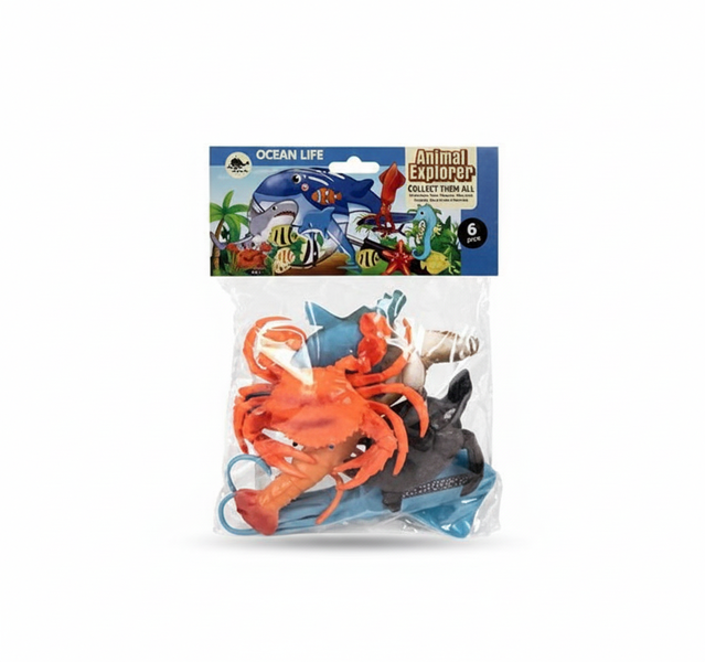 Ocean Animals Play Set - 6 Piece Marine Life Figures for Kids