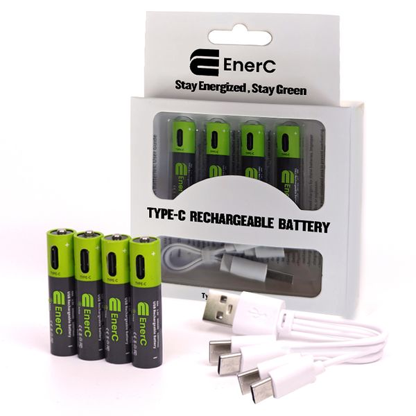 EnerC AAA Type C Rechargeable Battery 4 Pack