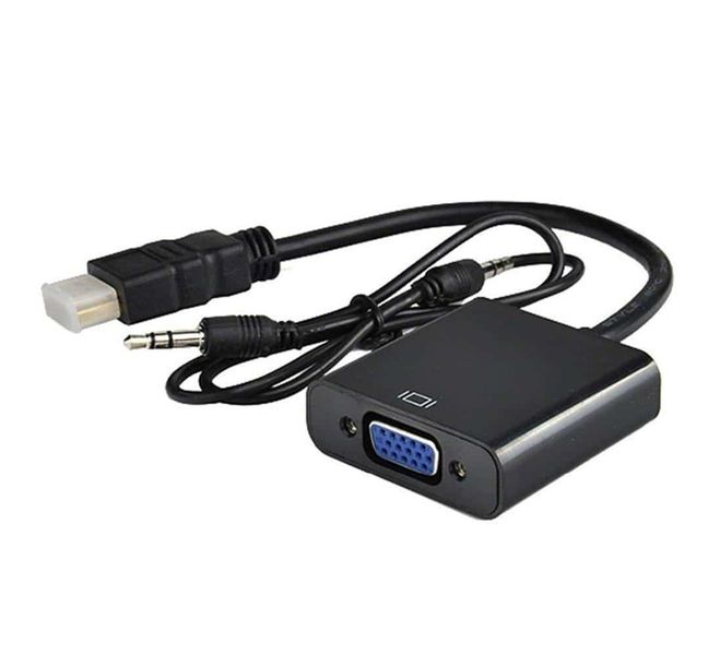 VGA to HDMI Video Converter with 3.5mm Audio - Laptop to HDTV Adapter